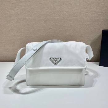 Prada Traveller small padded Re-Nylon shoulder bag White 2025 1BD313 (YZ-250927055)