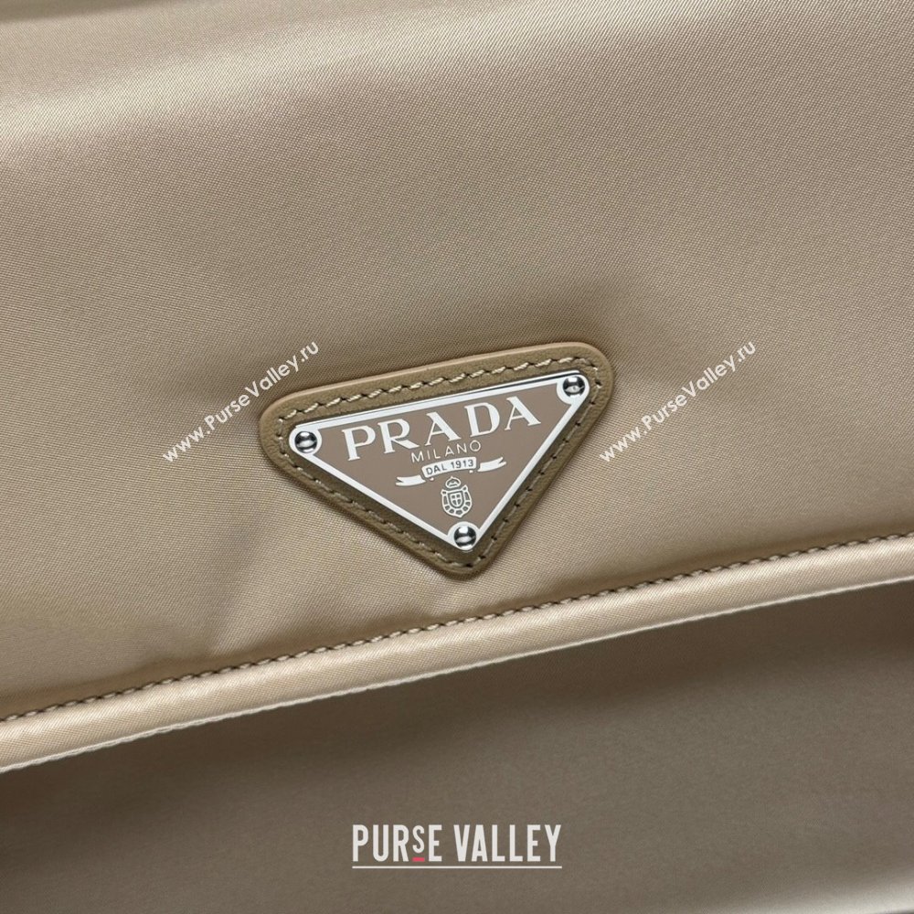 Prada Traveller small padded Re-Nylon shoulder bag Beige 2025 1BD313 (YZ-250927052)
