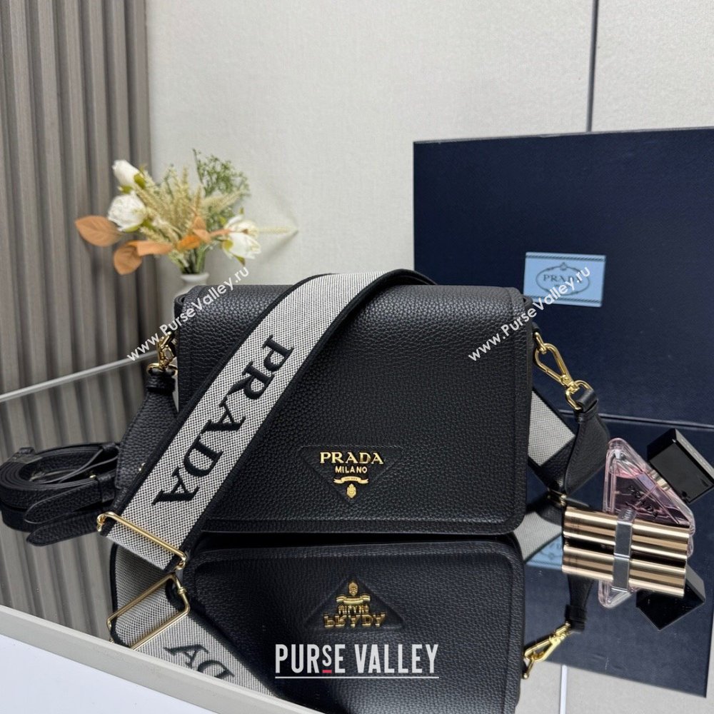 Prada Leather shoulder bag Black 2025 1BD314 (YZ-250521070)