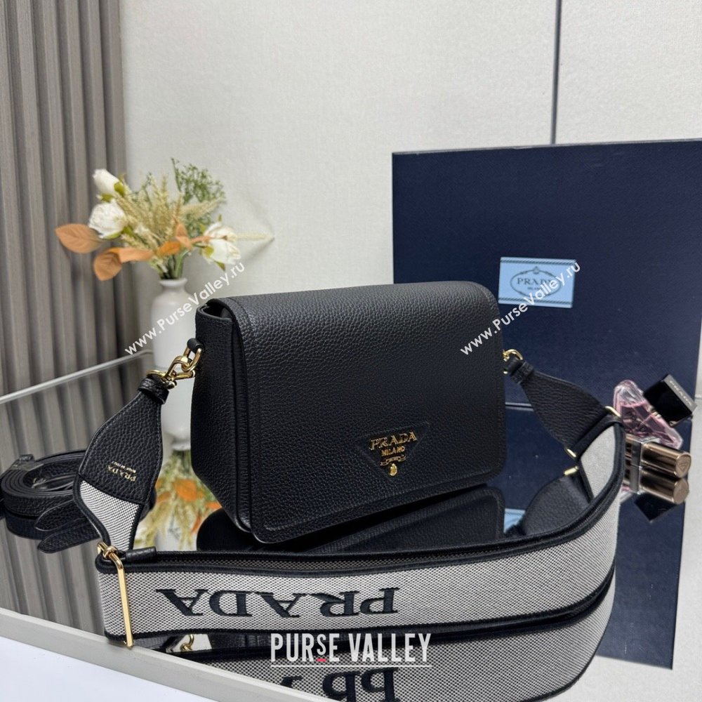 Prada Leather shoulder bag Black 2025 1BD314 (YZ-250521070)