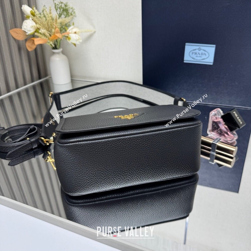 Prada Leather shoulder bag Black 2025 1BD314 (YZ-250521070)