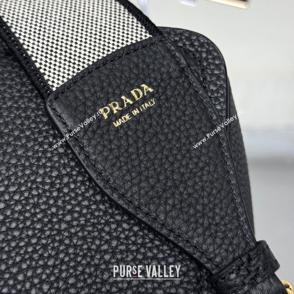 Prada Leather shoulder bag Black 2025 1BD314 (YZ-250521070)