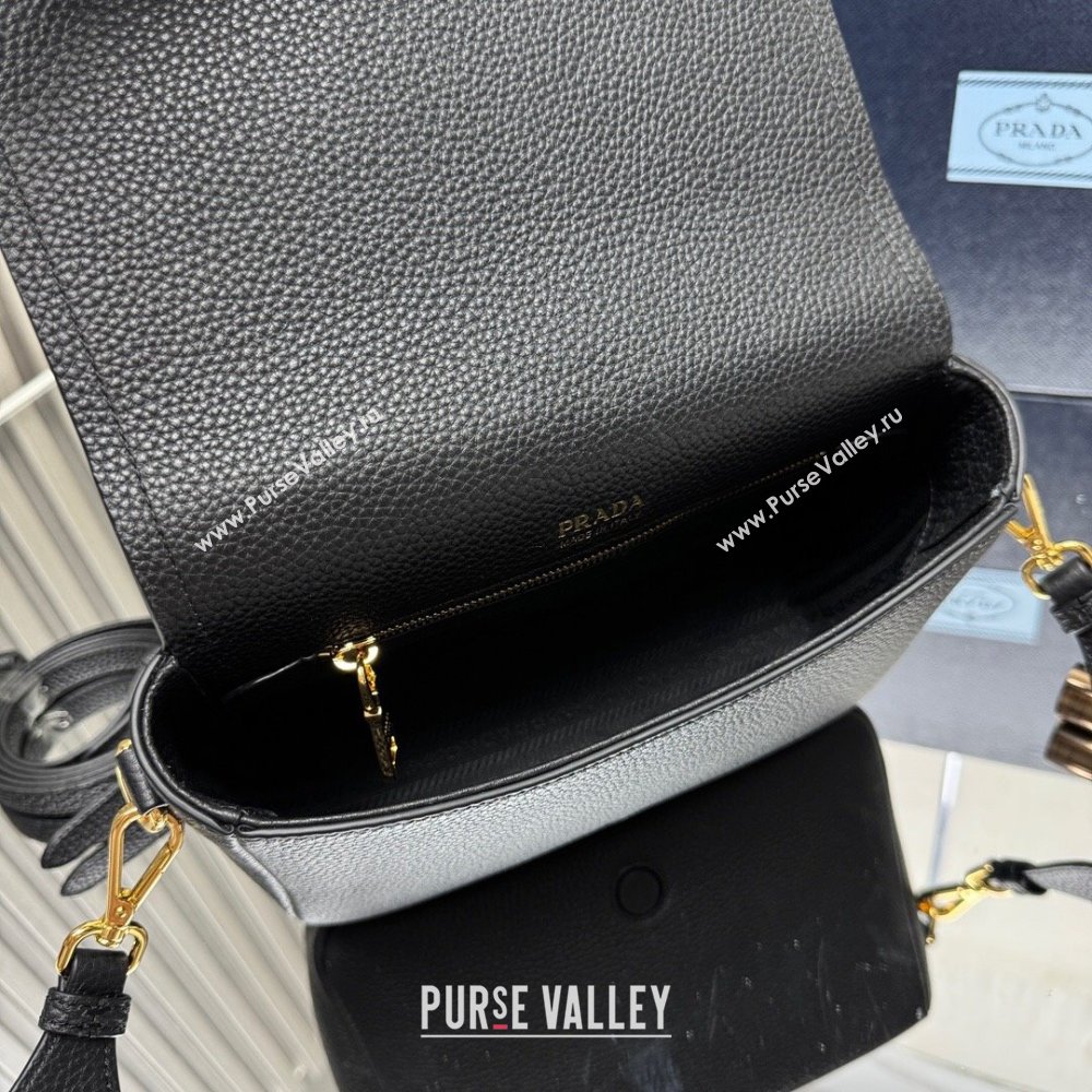 Prada Leather shoulder bag Black 2025 1BD314 (YZ-250521070)
