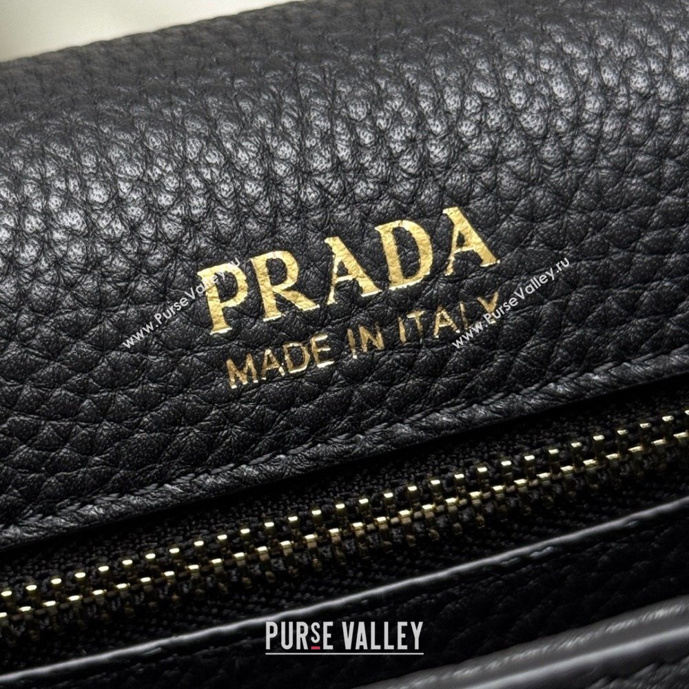 Prada Leather shoulder bag Black 2025 1BD314 (YZ-250521070)