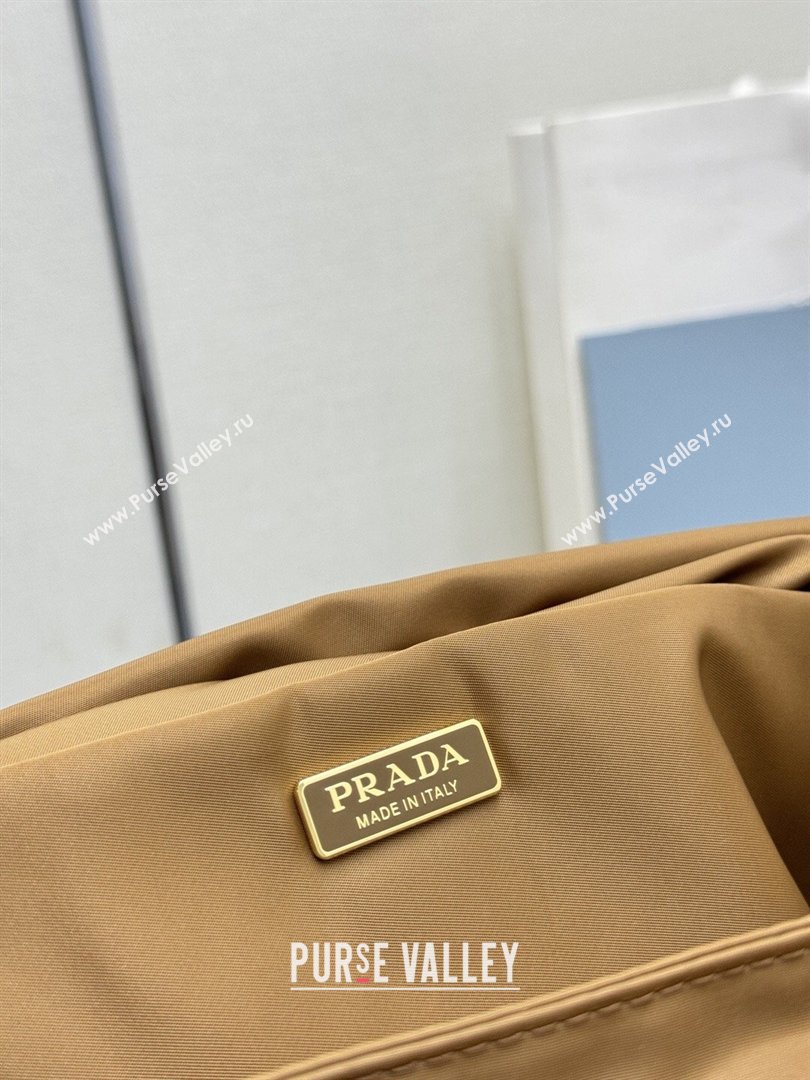 Prada Explore large Re-Nylon shoulder bag with flap Cork 2026 1BD391 (YZ-260410085)