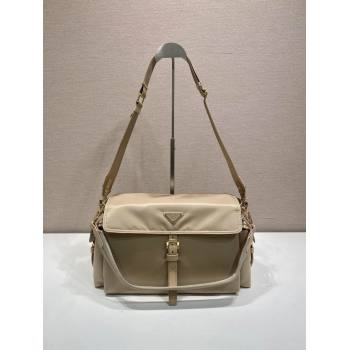 Prada Explore large Re-Nylon shoulder bag with flap Light Beige 2026 1BD391 (YZ-260410086)