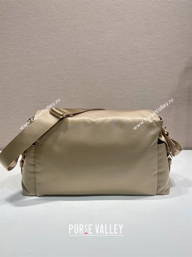 Prada Explore large Re-Nylon shoulder bag with flap Light Beige 2026 1BD391 (YZ-260410086)