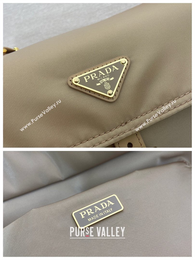 Prada Explore large Re-Nylon shoulder bag with flap Light Beige 2026 1BD391 (YZ-260410086)