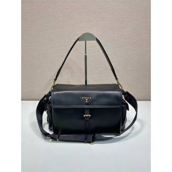 Prada Explore large nappa leather shoulder bag with flap Black 2026 1BD391 (YZ-260410087)