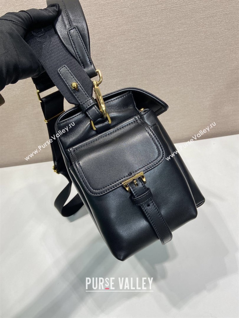 Prada Explore large nappa leather shoulder bag with flap Black 2026 1BD391 (YZ-260410087)