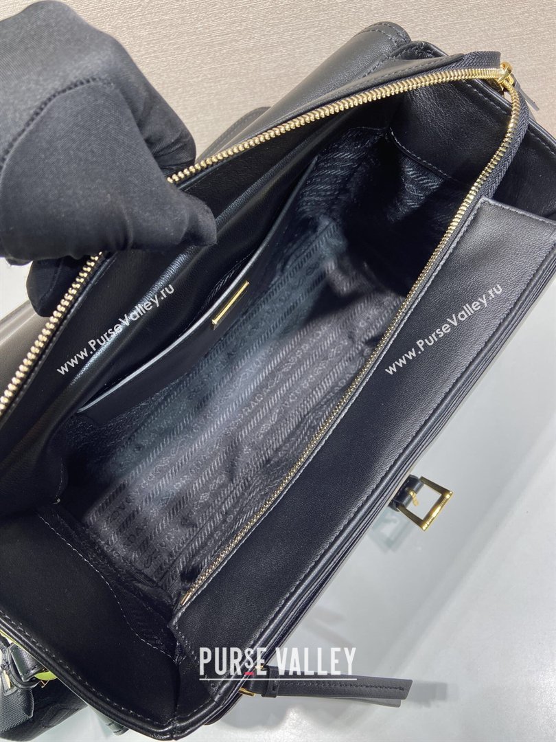 Prada Explore large nappa leather shoulder bag with flap Black 2026 1BD391 (YZ-260410087)