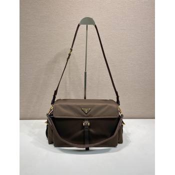 Prada Explore large Re-Nylon shoulder bag with flap Sienna Brown 2026 1BD391 (YZ-260410088)