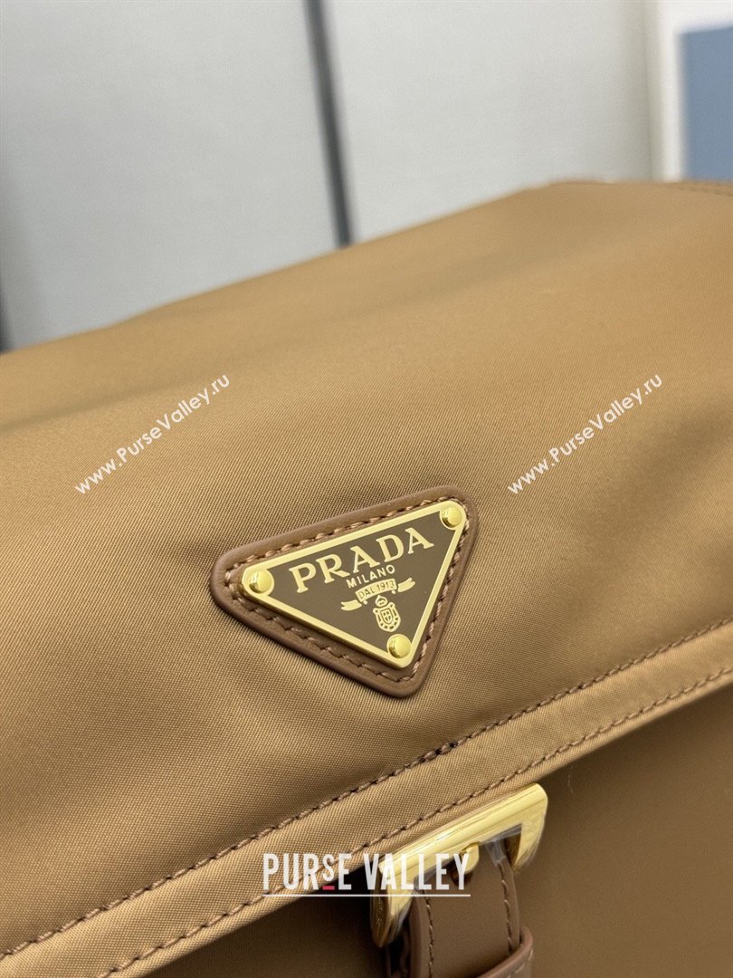 Prada Explore large Re-Nylon shoulder bag with flap Cork 2026 1BD391 (YZ-260410085)