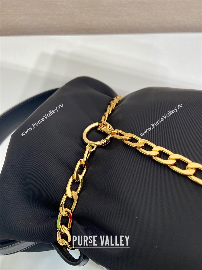 Prada Petit Sac Noir mini nylon bucket bag Black 2025 1BE088 (YZ-251122004)