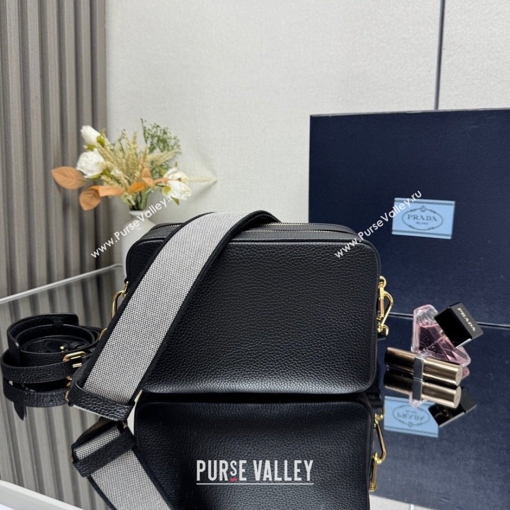 Prada Small leather shoulder bag 1BH082 Black 2025 (YZ-250521004)