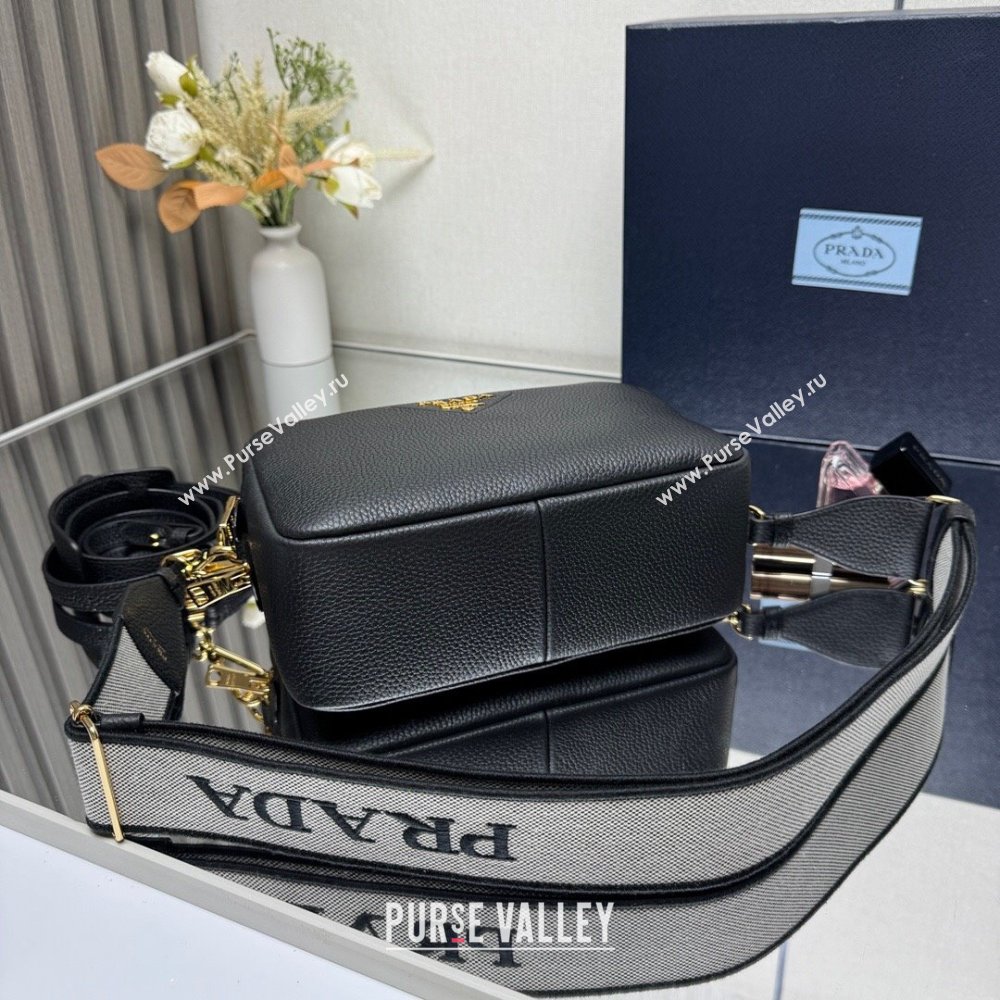 Prada Small leather shoulder bag 1BH082 Black 2025 (YZ-250521004)