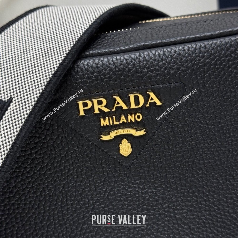Prada Small leather shoulder bag 1BH082 Black 2025 (YZ-250521004)