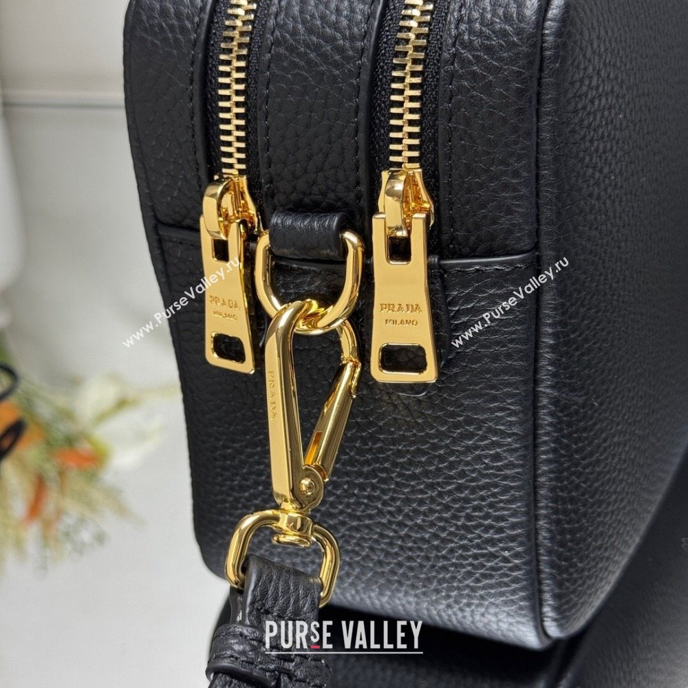 Prada Small leather shoulder bag 1BH082 Black 2025 (YZ-250521004)