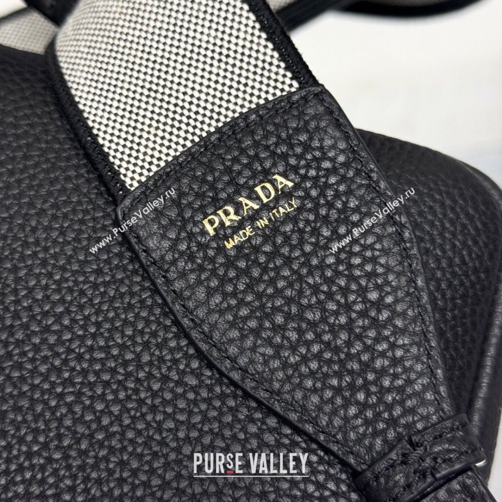 Prada Small leather shoulder bag 1BH082 Black 2025 (YZ-250521004)