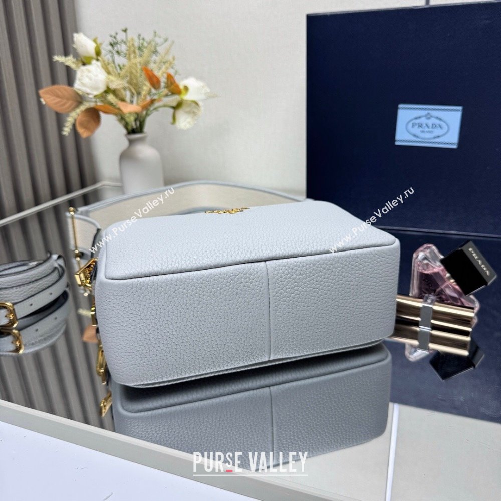 Prada Small leather shoulder bag 1BH082 Light Grey 2025 (YZ-250521003)