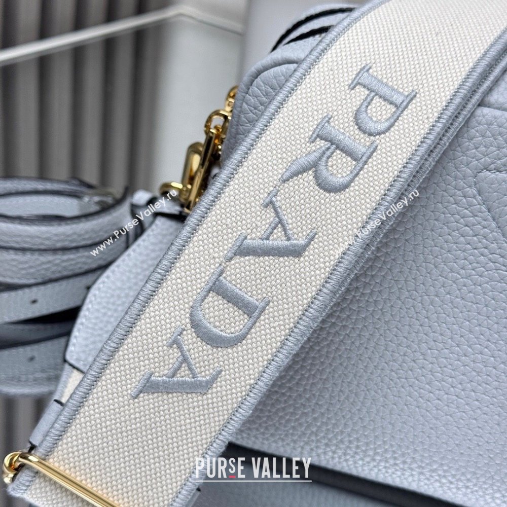 Prada Small leather shoulder bag 1BH082 Light Grey 2025 (YZ-250521003)
