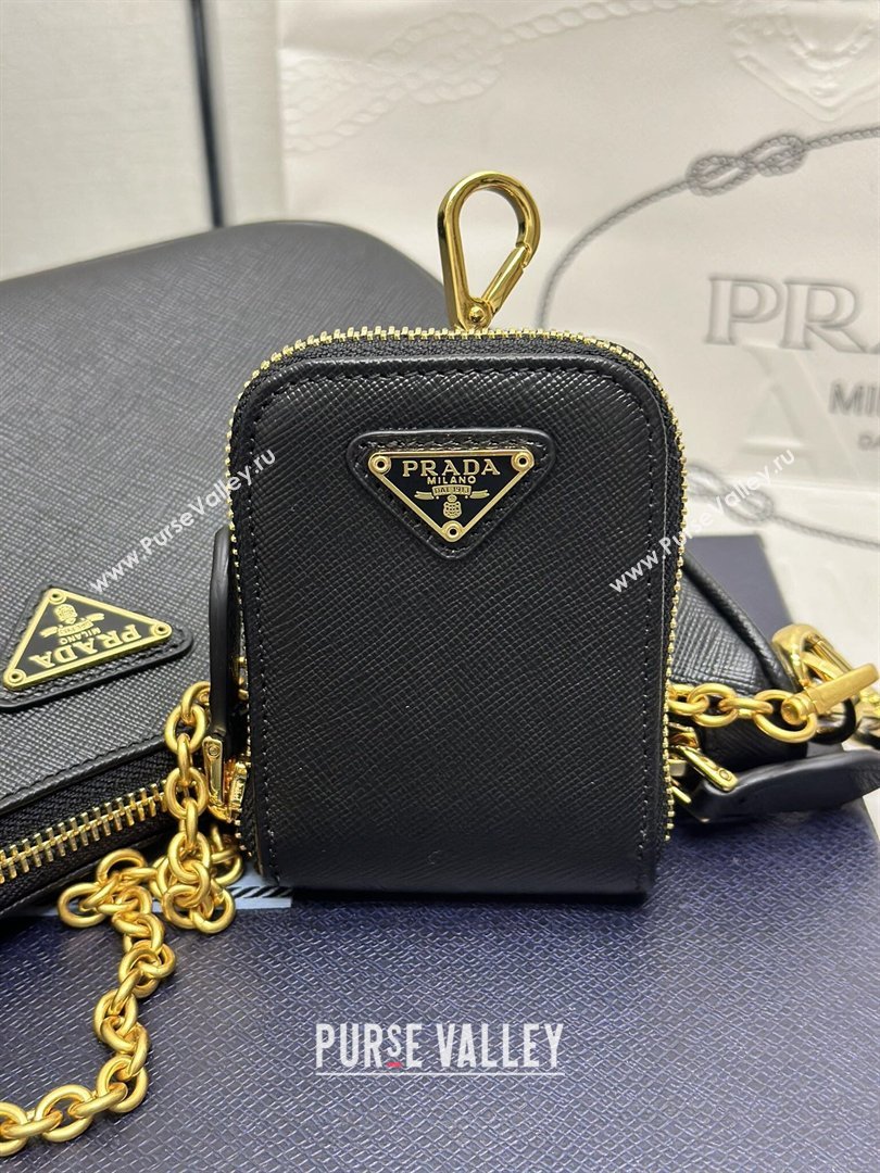 Prada Re-Edition 2005 Saffiano leather bag Black/Gold 2026 1BH204 (YZ-260410092)