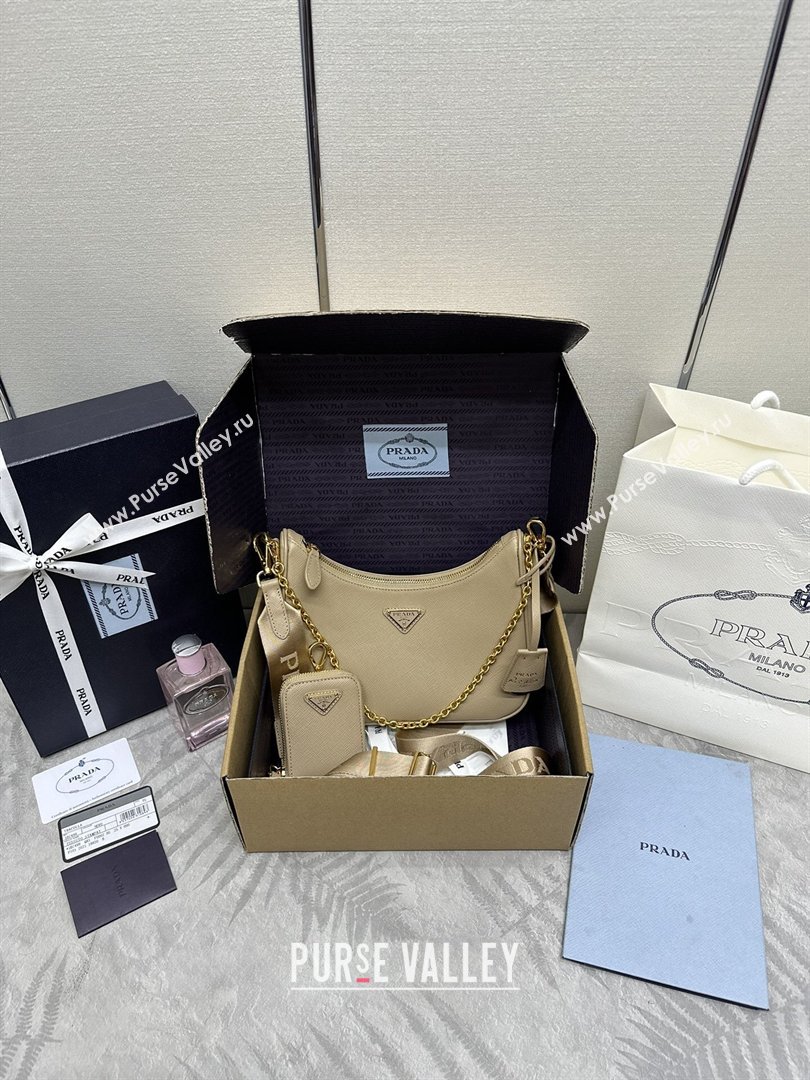 Prada Re-Edition 2005 Saffiano leather bag Apricot 2026 1BH204 (YZ-260410091)
