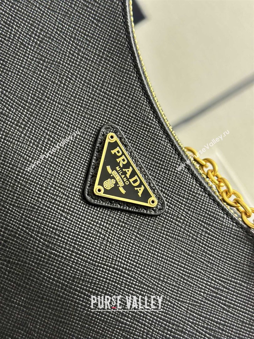 Prada Re-Edition 2005 Saffiano leather bag Black/Gold 2026 1BH204 (YZ-260410092)
