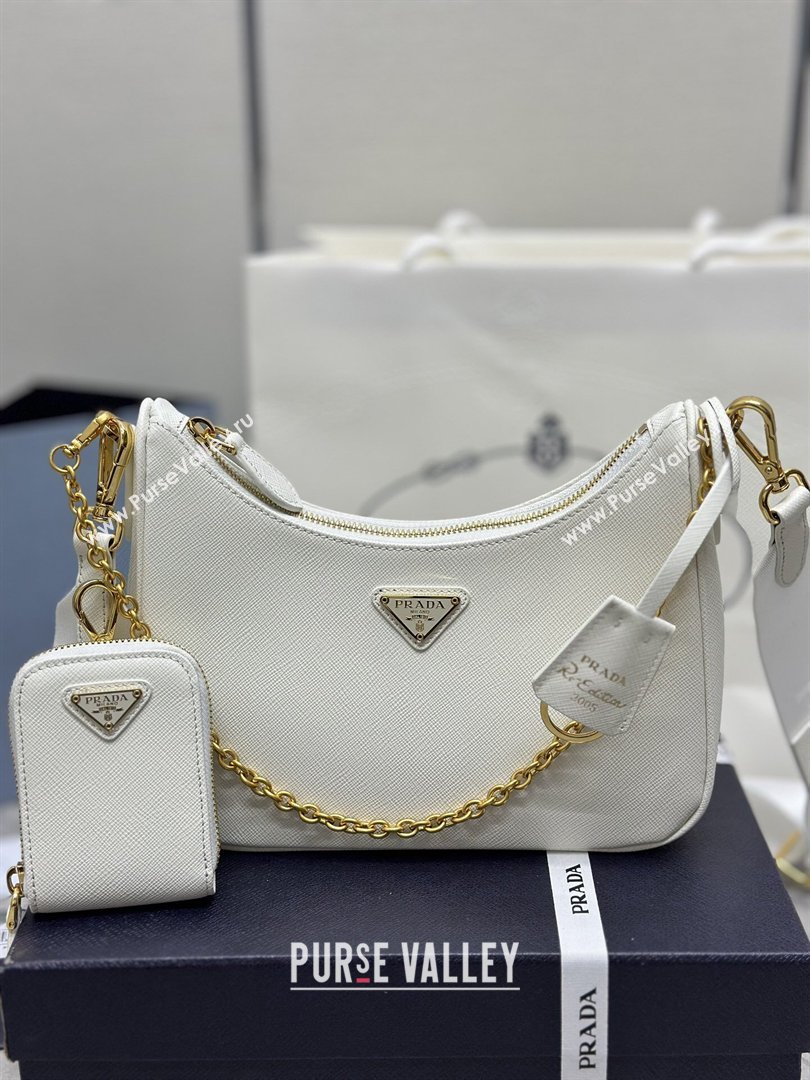 Prada Re-Edition 2005 Saffiano leather bag White 2026 1BH204 (YZ-260410093)