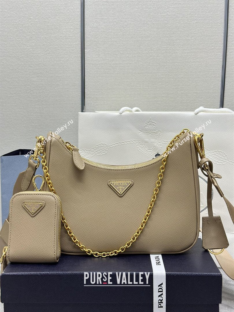 Prada Re-Edition 2005 Saffiano leather bag Apricot 2026 1BH204 (YZ-260410091)