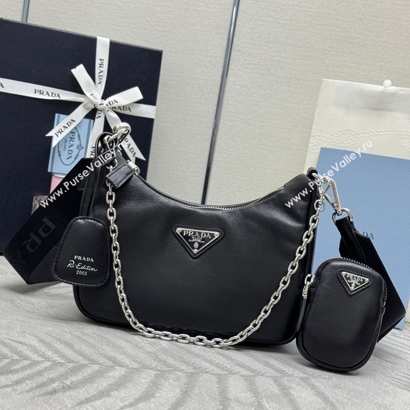 Prada Re-Edition 2005 Nappa leather bag Black 2026 1BH204 (YZ-260410095)