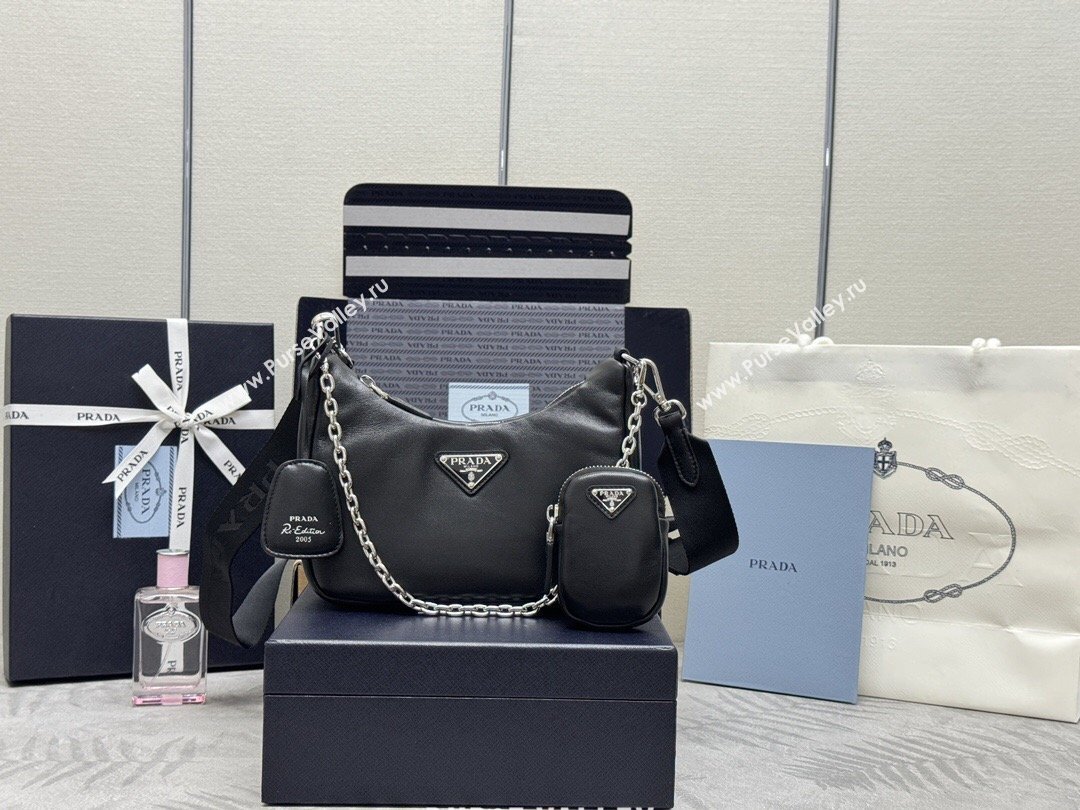 Prada Re-Edition 2005 Nappa leather bag Black 2026 1BH204 (YZ-260410095)