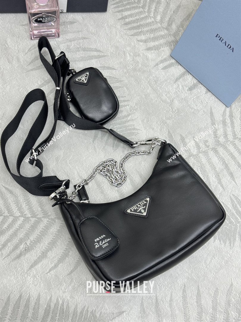 Prada Re-Edition 2005 Nappa leather bag Black 2026 1BH204 (YZ-260410095)