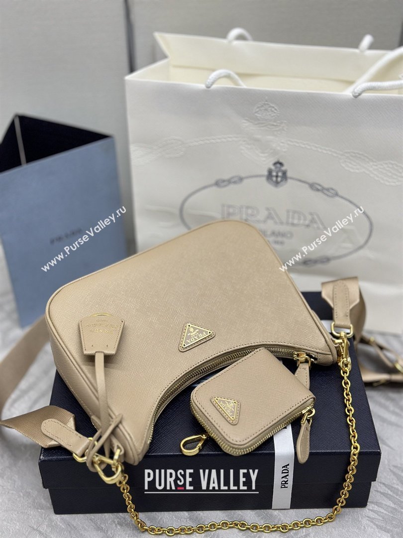 Prada Re-Edition 2005 Saffiano leather bag Apricot 2026 1BH204 (YZ-260410091)