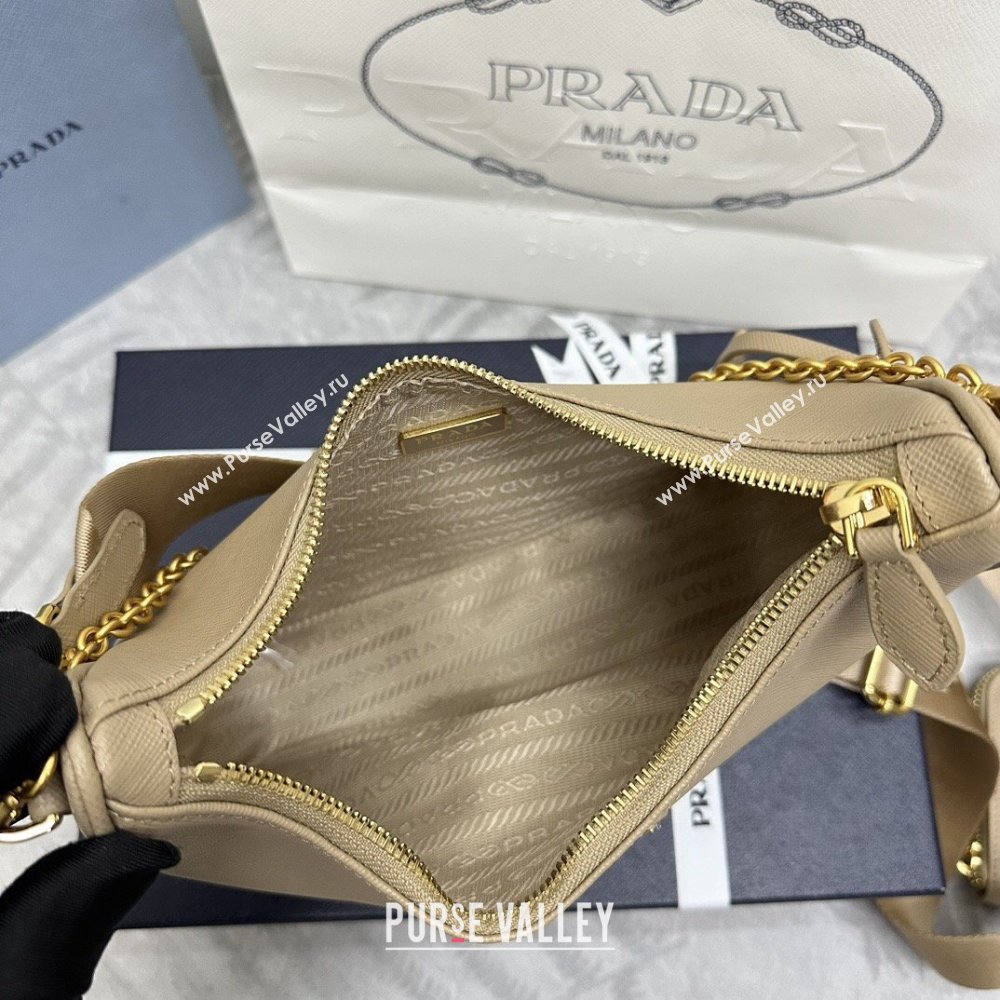 Prada Re-Edition 2005 Saffiano leather bag Apricot 2026 1BH204 (YZ-260410091)