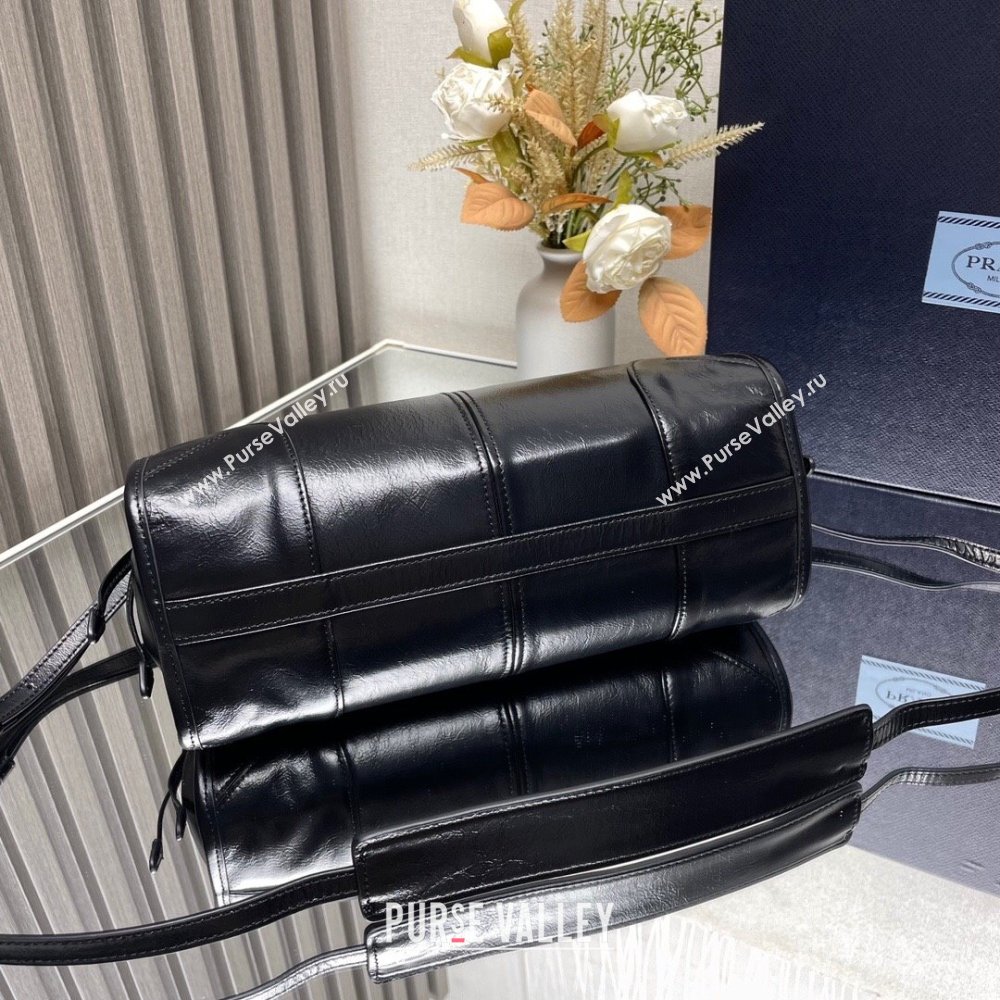 Prada Bonnie small leather shoulder bag Black 2025 1BH215 (YZ-250521055)