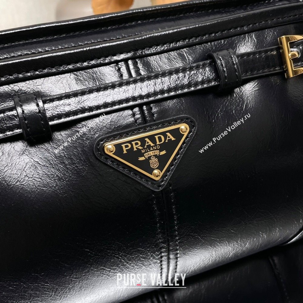 Prada Bonnie small leather shoulder bag Black 2025 1BH215 (YZ-250521055)