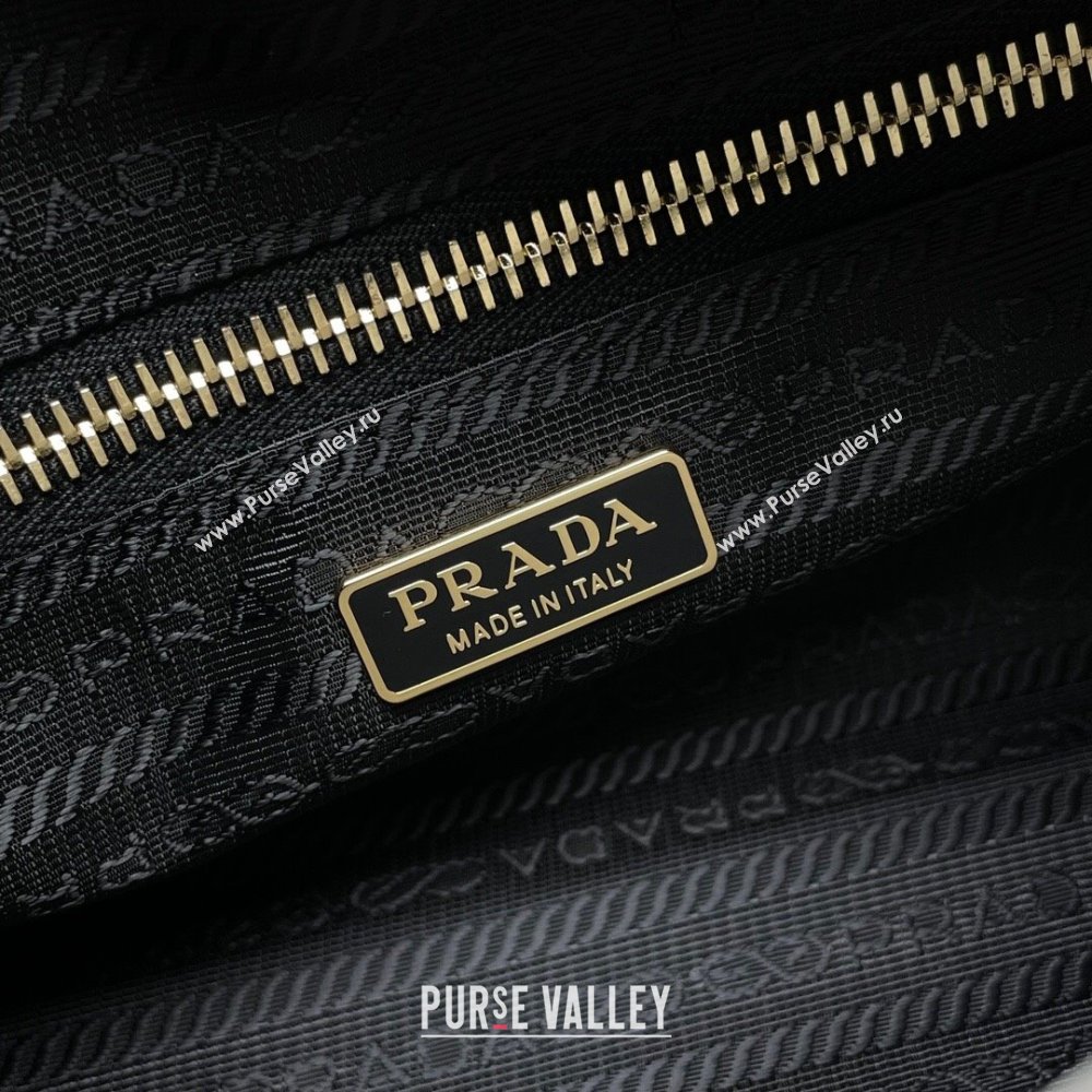 Prada Bonnie small leather shoulder bag Black 2025 1BH215 (YZ-250521055)