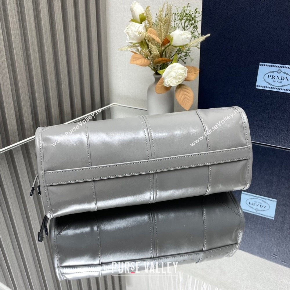 Prada Bonnie small leather shoulder bag Grey 2025 1BH215 (YZ-250521053)