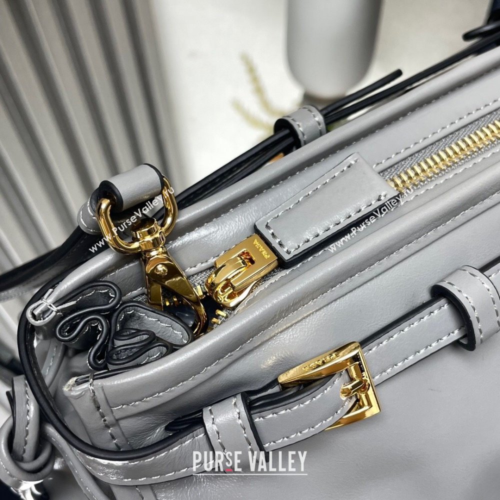 Prada Bonnie small leather shoulder bag Grey 2025 1BH215 (YZ-250521053)