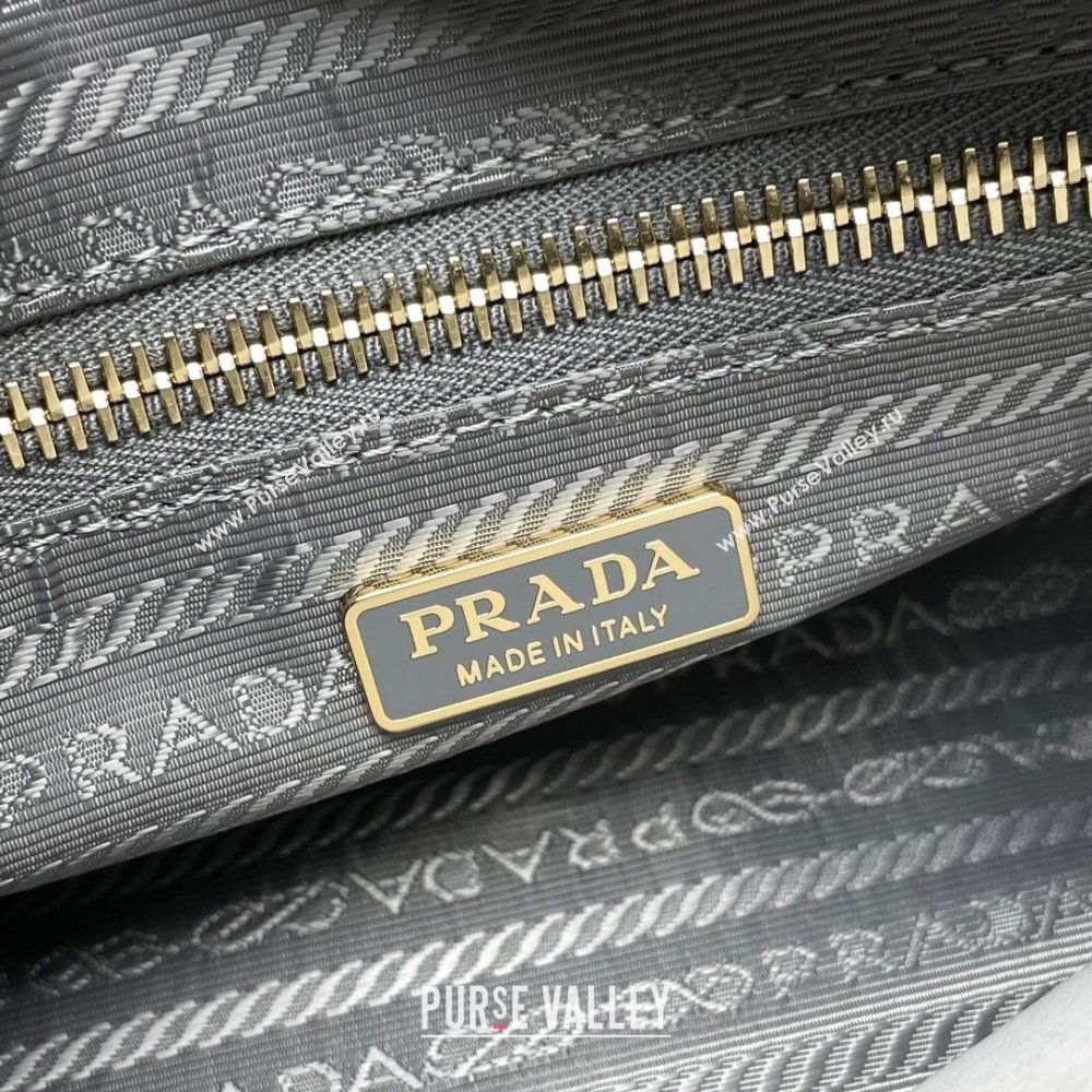 Prada Bonnie small leather shoulder bag Grey 2025 1BH215 (YZ-250521053)