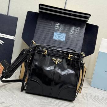 Prada Bonnie leather mini shoulder bag Black 2026 1BH229 (YZ-260123026)