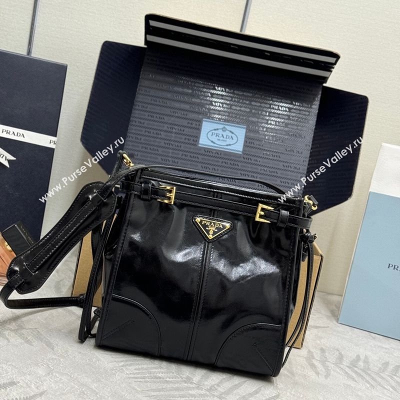 Prada Bonnie leather mini shoulder bag Black 2026 1BH229 (YZ-260123026)