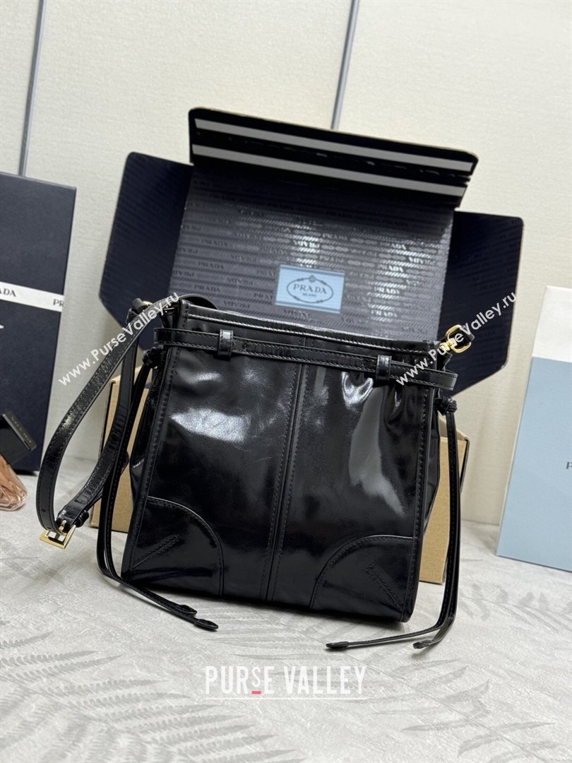 Prada Bonnie leather mini shoulder bag Black 2026 1BH229 (YZ-260123026)