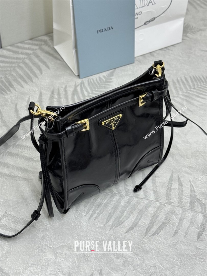 Prada Bonnie leather mini shoulder bag Black 2026 1BH229 (YZ-260123026)