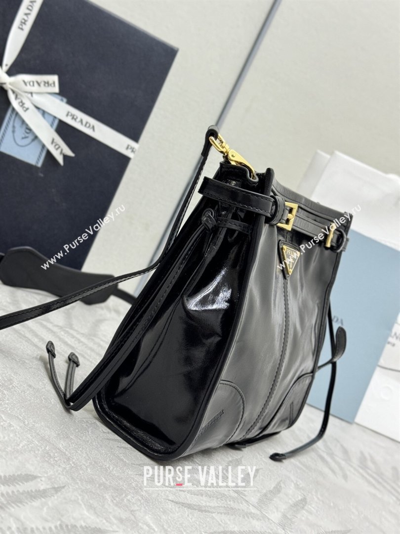 Prada Bonnie leather mini shoulder bag Black 2026 1BH229 (YZ-260123026)