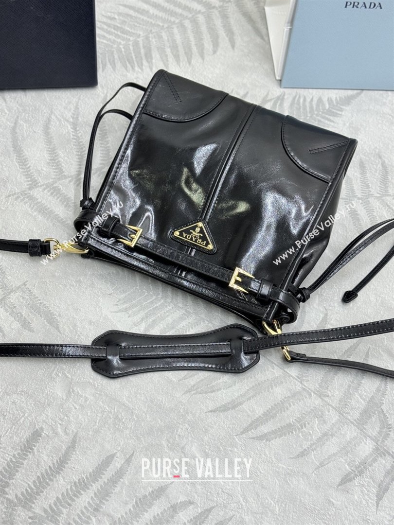 Prada Bonnie leather mini shoulder bag Black 2026 1BH229 (YZ-260123026)