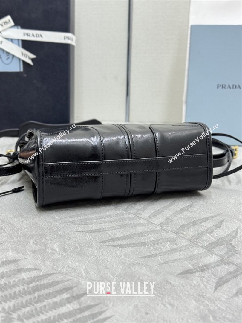 Prada Bonnie leather mini shoulder bag Black 2026 1BH229 (YZ-260123026)