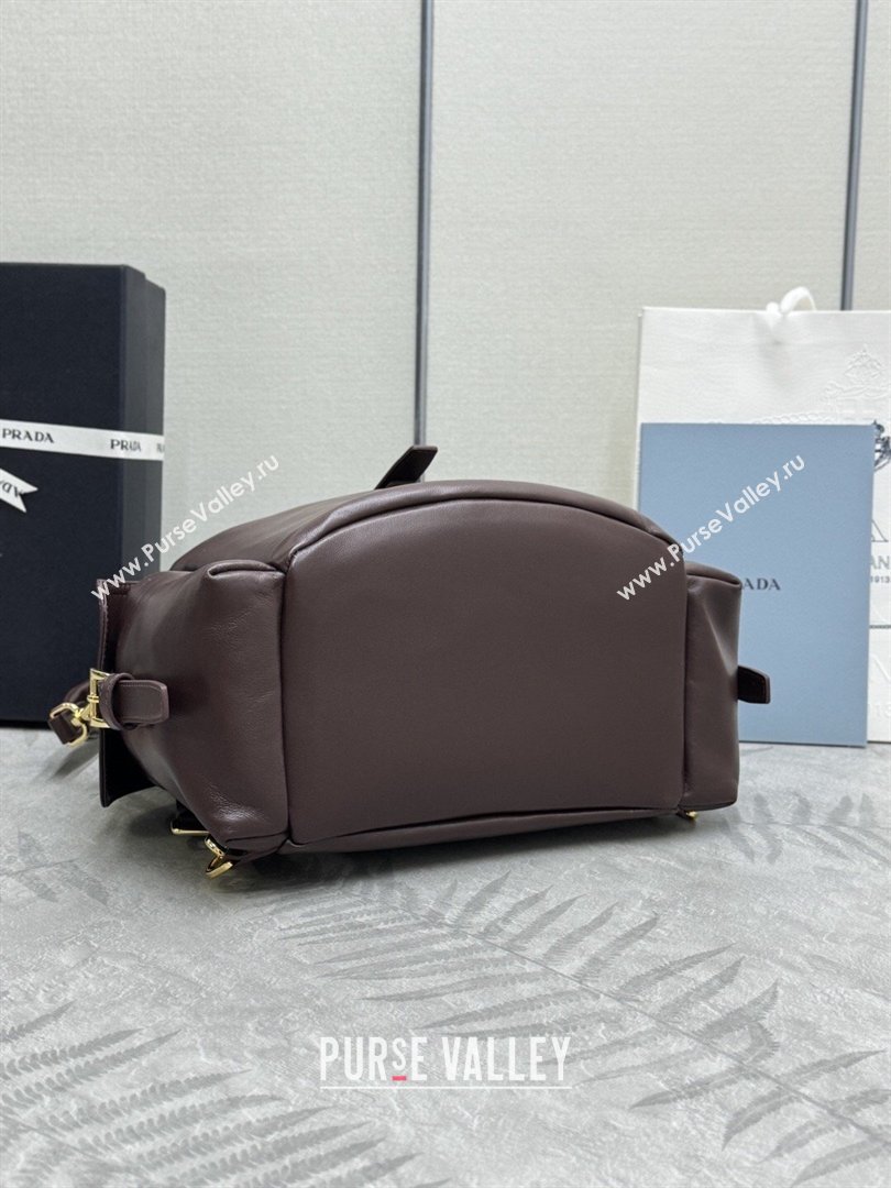 Prada Explore medium nappa leather backpack bag Burgundy 2026 1BZ080 (YZ-260410084)
