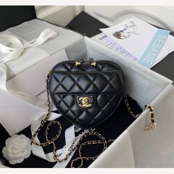 Chanel Love Leather Heart-Shaped Mini Bag AS2927 Black 2021 (SSZ-21112655)